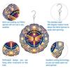 Bohemian Mandala Dragonfly Wind Spinner - 2D Stainless Steel Garden Art, Handcrafted Floral Metal