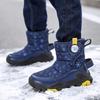 Children's Non-Slip Winter Snow Boots with Thickened Velvet, Steel Claws for Hiking