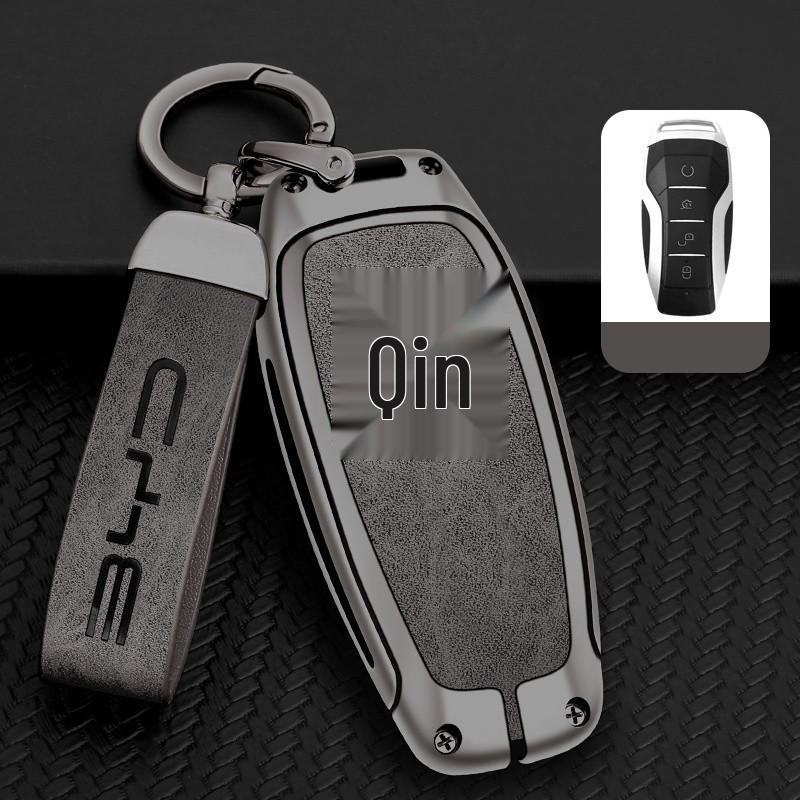 BYD Key Case Metal Shell: Anti-Lost Protection for Song PRO, Han, Tang, Song PLUS, Song MAX, Qin PRO Models.