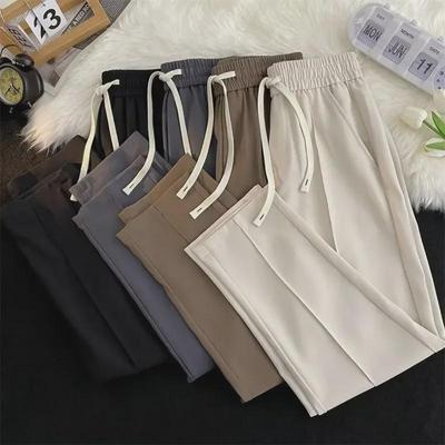 Men's Ice Silk Nine-Point Casual Pants - Loose Fit Summer Sports Trousers