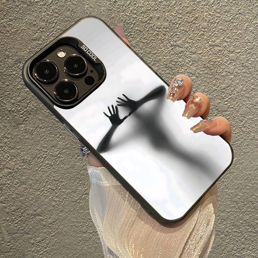 Hazy Shadow Girl Phone Case For IPhone 17 16 15 14 13 12 11 Pro Max X XR XSMAX 8 7 Plus Candy Matte Shockproof Back Cover
