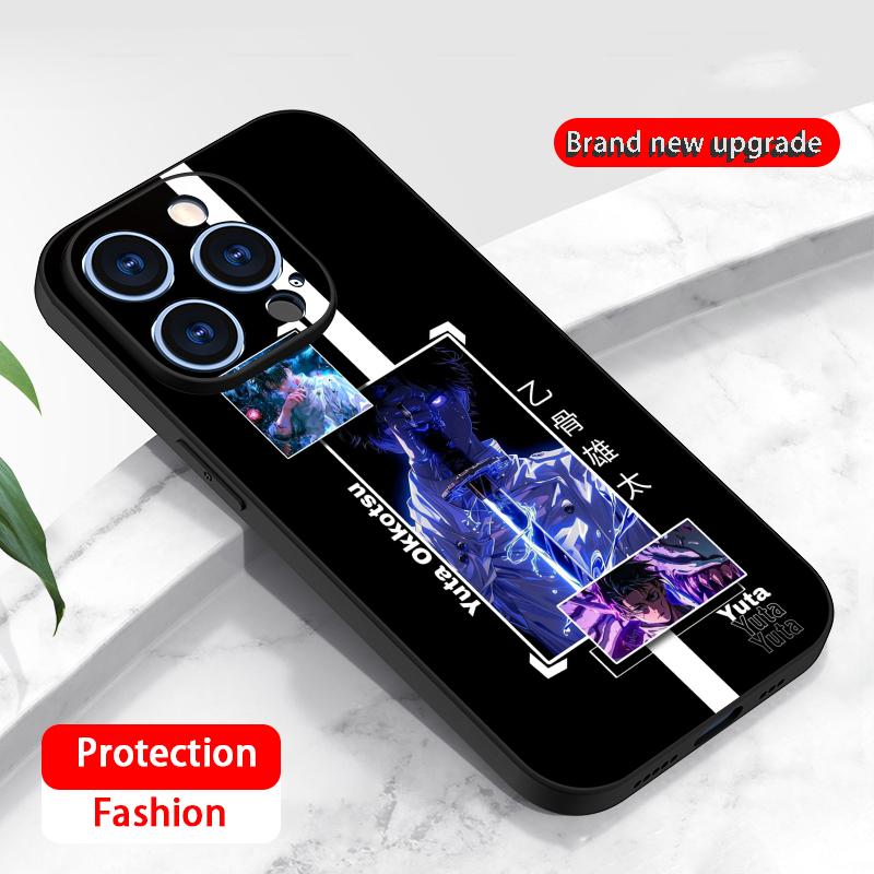 

Okkotsu yuta cool anime man poster Phone Case For iPhone 17 16 16e 15 14 13 12 Plus Mini Pro Max Soft black Shockproof Cover iPhone 16