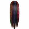 Feather Hair Extensions Colored Synthetic Clip In Hair Feather Colorful False Hair Extension Mixed Color Straight Hair For Women