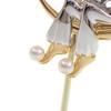 MIKIMOTO  Brooch Silver/gold Silver925/Akoya Pearl Women