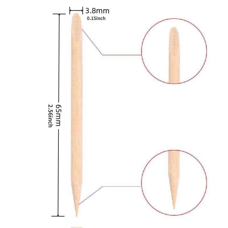 10pcs/set DIY Manicure Tools Nail File Polishing Strip Manicure Orange Wood Stick Dot Drill Stick Dead Skin Push Stick Nail Polishing Stick