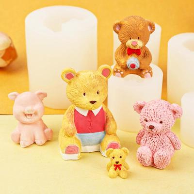3D Bear Silicone Mold for Aromatherapy, Candle, and Chocolate Decoration