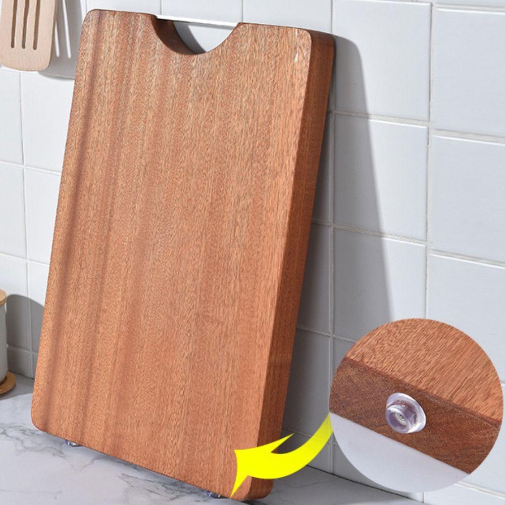 Antibacterial Wooden Chopping Blocks Rectangular Chopping Board Ebony Cutting Board  Restaurant