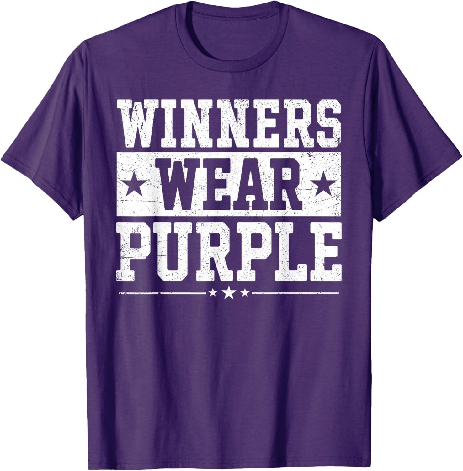 Winners Wear Purple Color War Camp Team Game Competition T-Shirt S разноцветный