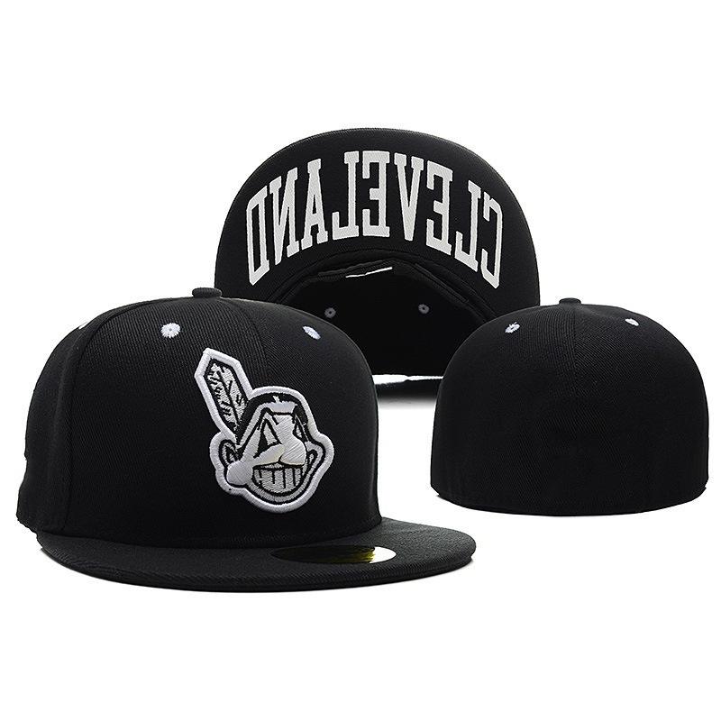 Cleveland Indians closed-top sun protection cap, couple's matching cap, embroidered cap, full-coverage baseball cap