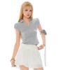 Poeoling Ribbon Banding Midi Skirt (Ivory)