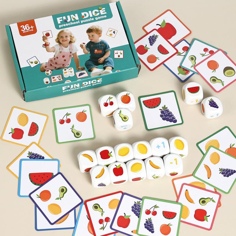 

Kids Fruit Matching & Dice Battle Game: Interactive Color Puzzle for Parent-Child Play 17 x 11.8 x 3 cm