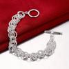 Personalized Silver Hollow Bracelet: European & American Fashion Jewelry