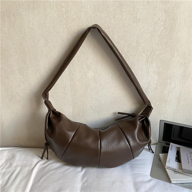 PU Hobo Bag for Women with Soft Curved Design Adjustable Strap