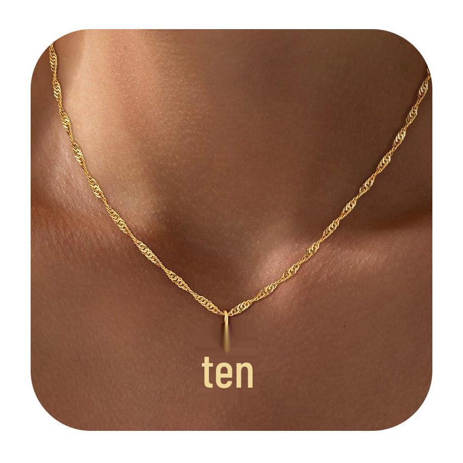 18K Gold Mini Stainless Steel Polished Cross Necklace for Women