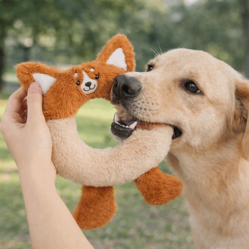Animals Pattern Dog Squeaking Toy Bite Resistant Interactive Dog Toy Grinding Teeth