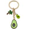 Cute Avocado & Coconut Tree Keychain Pendant