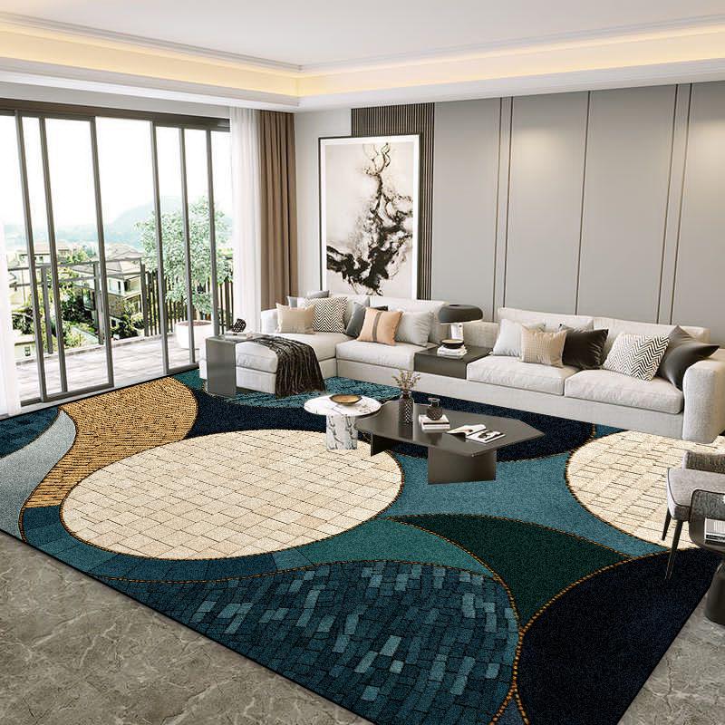 Nordic Fashion Geometric Rugs for Living Room Light Luxury Large Area Decoration Sofa Area Carpet Cloakroom Bedroom Non-slip Mat