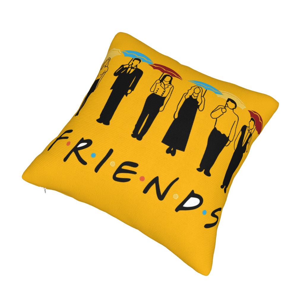Friends Tv Show Pillowcase Double-Sided Printing Polyester Cushion Cover Decoration Throw Pillow Case Cover Home Square 40X40Cm