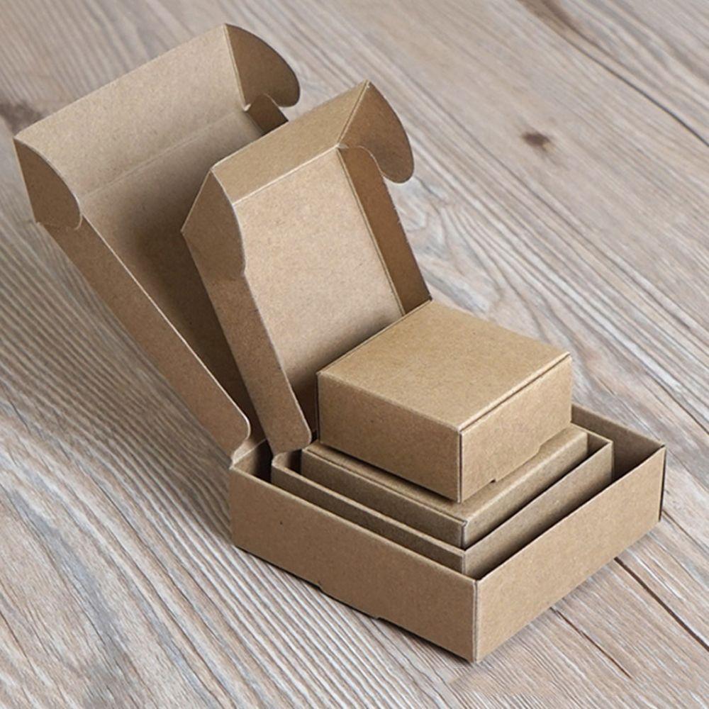 9sizes Party Supplies Jewelry Handmade Cardboard Package Kraft Paper Box Candy Storage Wrapping
