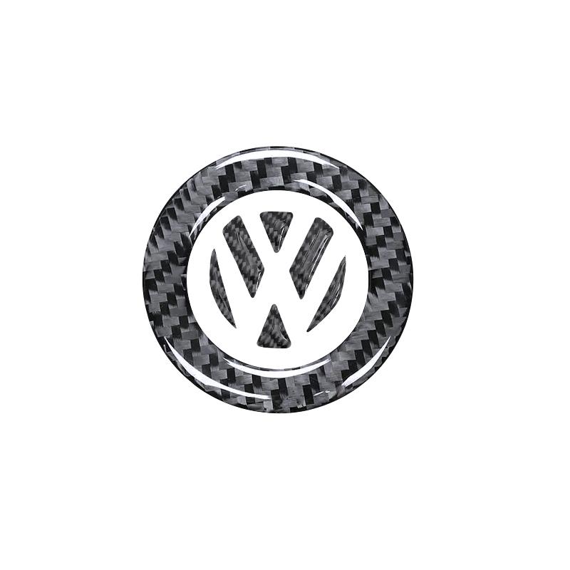 Car Interior Accessories Carbon Fiber Car Steering Wheel Car Decora Sticker For Peugeot/For VW Golf Amarok T5 Phaeton Teramont