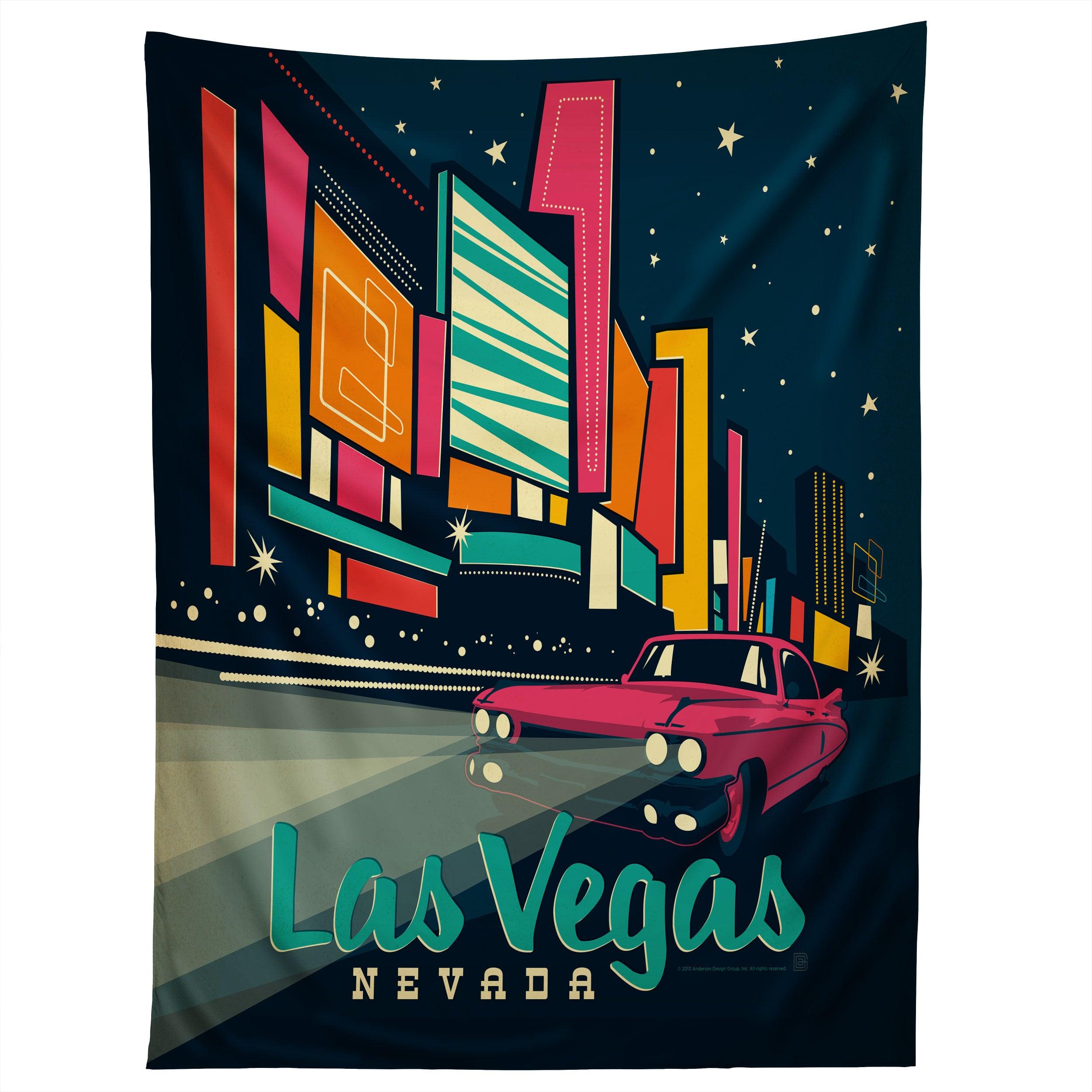 LAS VEGAS tapestry 75x100 чёрный
