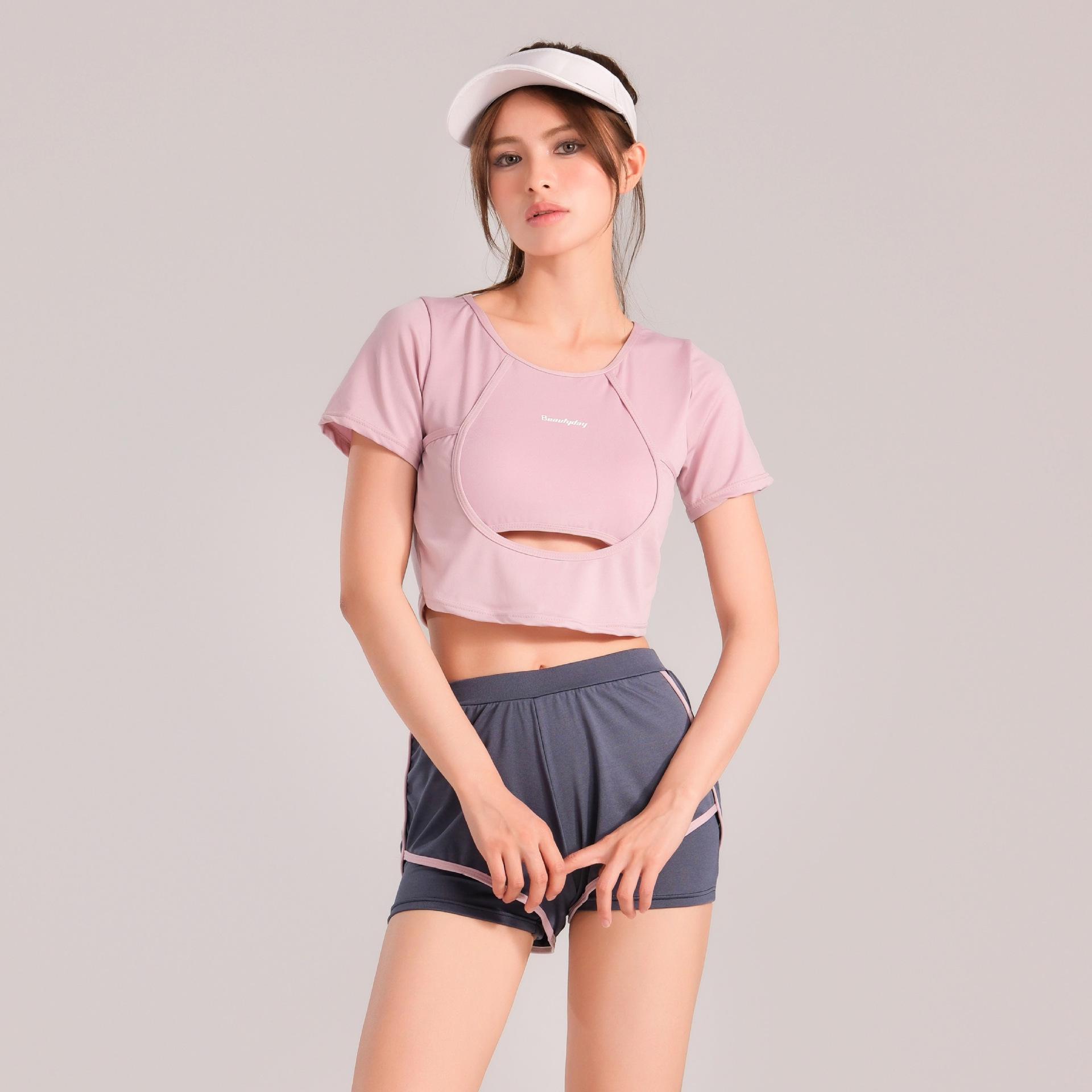 

Новий жіночий купальник для схуднення консервативного стилю 2024 - Студентський роздільний стиль, з прикриттям живота, Купальник високого класу для відпочинку L (fits 95-105 Jin) рожевий