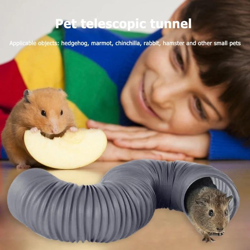 Tunnel per Animali Domestici Pieghevole Tunnel per Criceti Tubo Furetto Coniglio Criceto Giocattolo Divertente Visone Canale di Addestramento Tubo Tubo Estensibile Giocattolo per Criceti