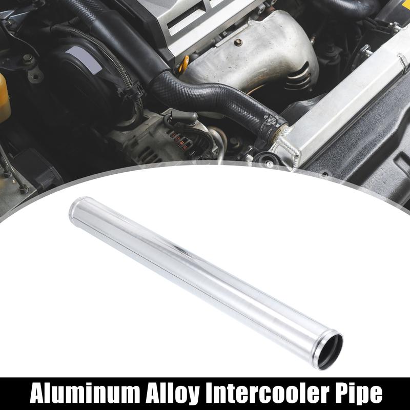 Uxcell Aluminum Alloy Tube OD 51/57/63/70/76mm Intercooler Pipe Air Intake Tube Hose 0 45 Degrees 500mm Length for Car
