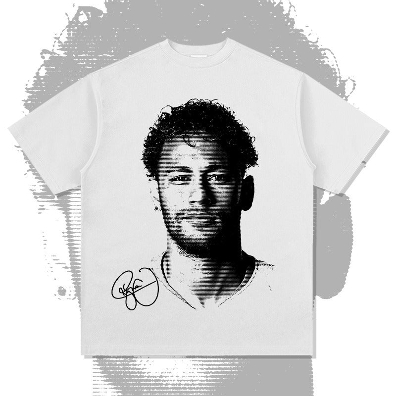 Cristiano Ronaldo Neymar Lionel Messi Fotbalová Superhvězda Portrét Tištěné Tričko Muži Ženy Bavlna Volné Ležérní Krátký Rukáv Trička