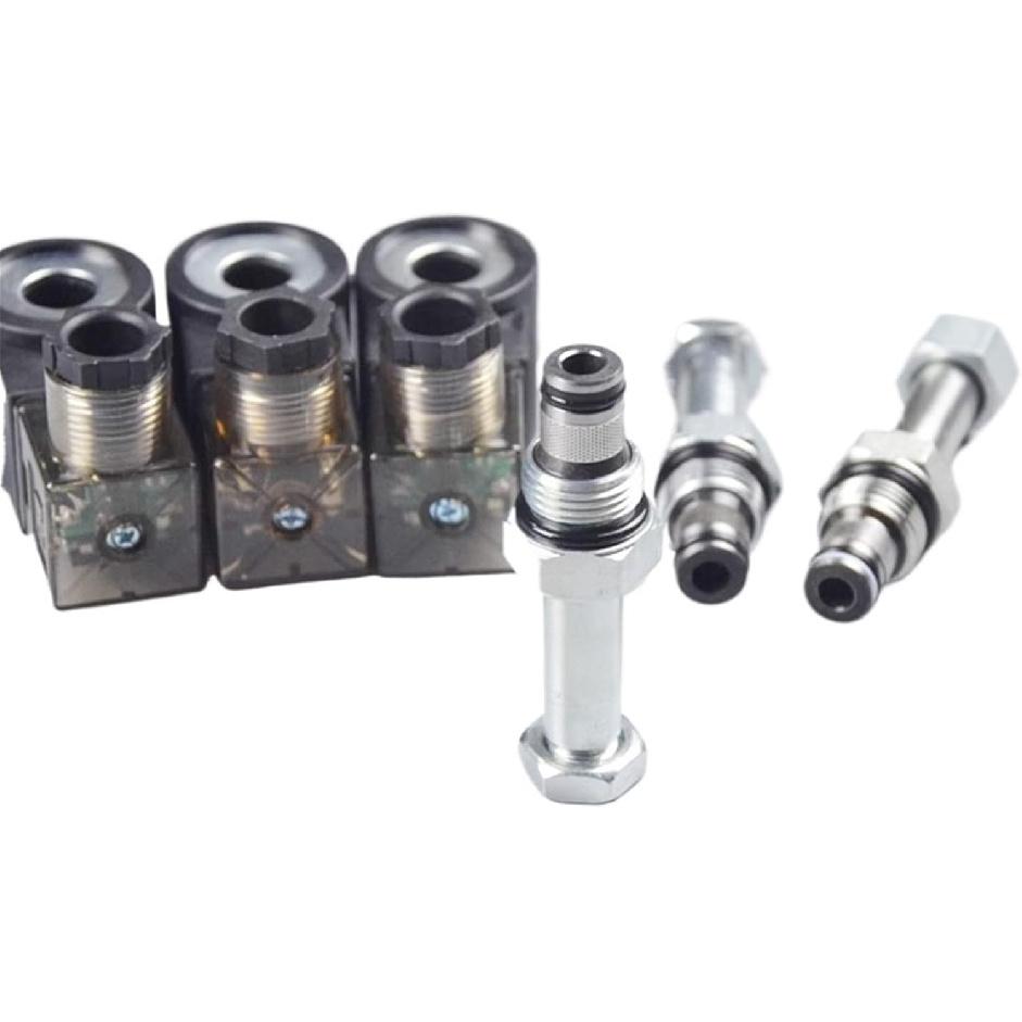 Hydraulic Normally Closed Relief Solenoid Valve Two Position Two Position Reversing Pressure Valve DHF08-220 SV08-20NCP (Size : DC24V)