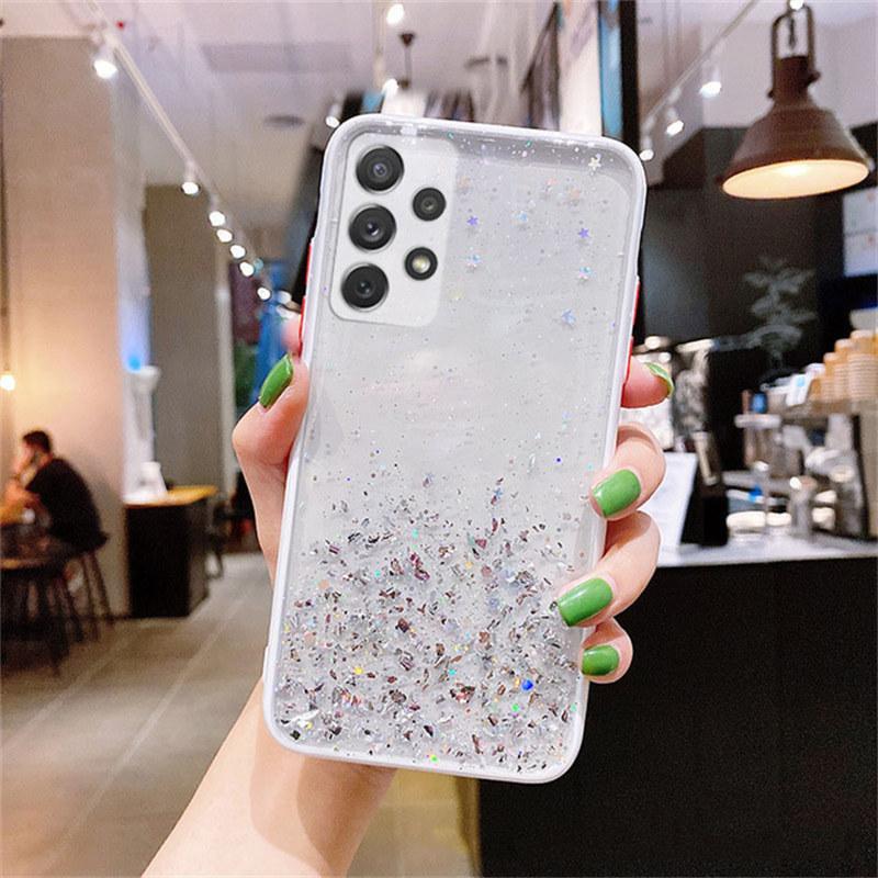 Full Lens Protection Case for Samsung Galaxy S22 Plus S21 S23 Ultra S20 FE Sequins Bling Glitter Cover