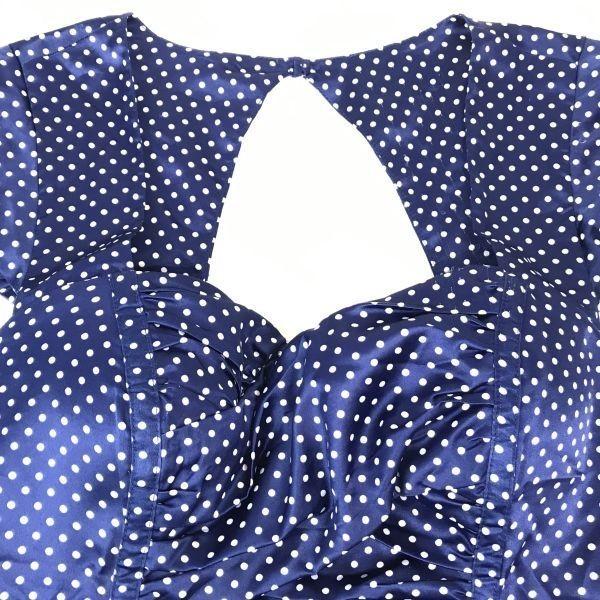 GUESS / Tight Knee-Length Dress / With Cups [Women’s 10 / L / Blue / Polka Dot](USED)