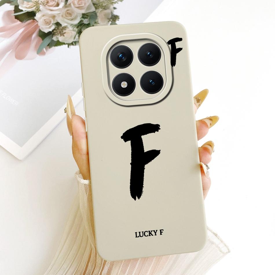 For Xiaomi Redmi Note 15 Pro+ 15Pro 5G Lucky Initial Letter Phone Case For Redmi Note 15 Pro Plus 5G Soft Silicone Case Bumper