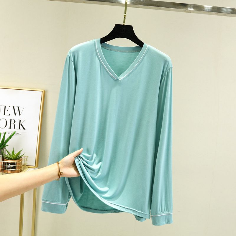 

Модальная тонкая повседневная базовая рубашка с длинным рукавом Pea green M (recommended 40.00 kg-50.00 kg