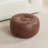 PU Leather Unstuffed Storage Leg Bench Need to Fill Clothes Large Capacity Storage Pouf Round Non-Slip Ottoman Seat Living Room