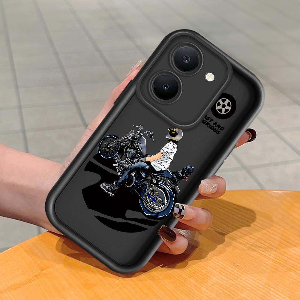 

Мягкий силиконовый квадратный чехол с рисунком лестницы для телефона, полное покрытие, противоударный защитный резиновый чехол для камеры для Vivo Vivo Y93S чёрный