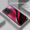 Tiefblaues Mode-Handycase aus schwarzem gehärtetem Glas für Xiaomi Redmi 13C Note13 12 Pro Plus 5G Note 9 13T Pro POCO X6 F5 F6