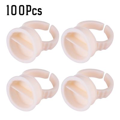 100pcs Silicone Semi Permanent Tattoo Ink Ring Cup for Pigment Holder L