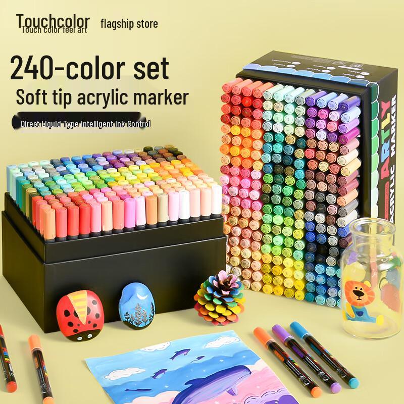 Touchcolor Direct Liquid Soft-Tip Acrylic Markers for Kids