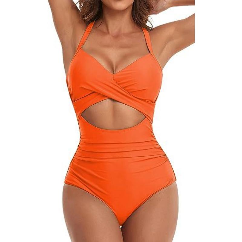 One-piece SSwimsuit for Women, European and American Backless Splicing Sexy Bikini Swimsuit