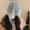 Fashion Lace Triangle Headscarf Romantic Summer White Woven Floral Lace Hair Scarf Wraps Travel Photo Headband Hair Accessories