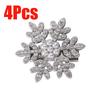 1/5Pcs Snowflake Rhinestone Hair Clips Crystal Hairpin for Women Barrettes Wedding Bridal Christmas Ornaments Hair Accessories