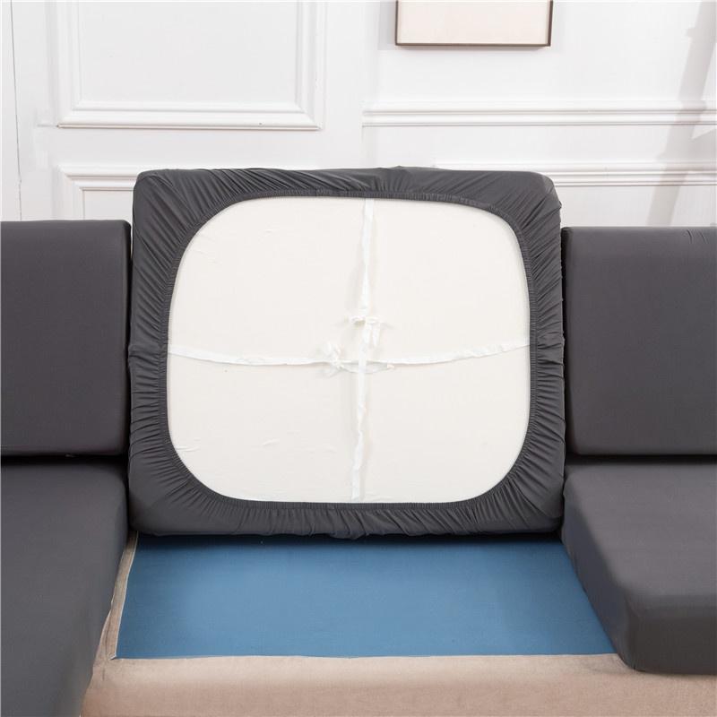 Elastic Sofa Cushion Cover Solid Color Universal Sofa Cover Full Coverage Sofa Slipcover Seasonal Use