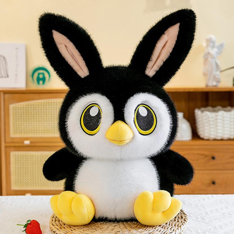 

Милые плюшевые игрушки-пингвины для пробуждения, подарки на день рождения для детей, кролик-пингвин, украшение для дома, офисная подушка 35cm【0.55kg】