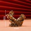 Brass Horse Step On Coins Lucky Statue Feng Shui Desk Ornament Zodiac Animal Figurines Miniatures Pure Copper Crafts Collections