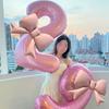 Pink Bowknot Number Balloon 40Inch Oversize Aluminum Foil Balloon Decoration For Kids Birthday Anniversary Wedding