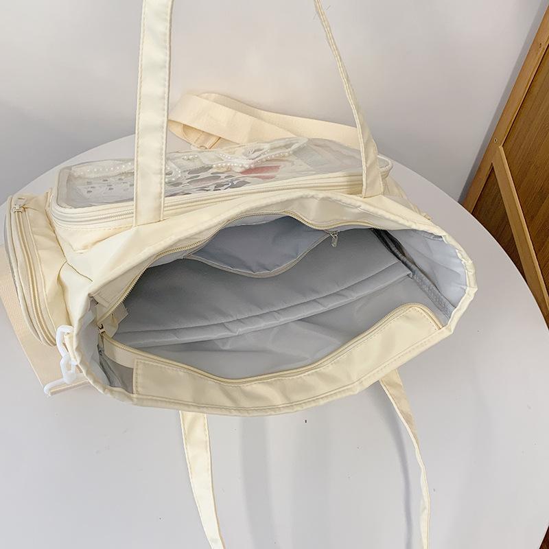 School Bag 2025 New Fashion Cute Backpack Casual Large Capacity Tote Bag Messenger Bag Japanese Versatile Shoulder Pain Bag