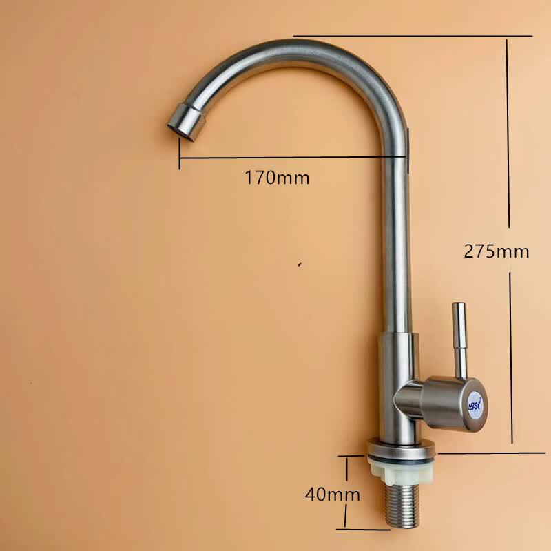 OEING 304 Stainless Steel Single Cold Kitchen Faucet