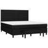 Boxspringbett mit Matratze Schwarz 160 x 200 cm Stoff