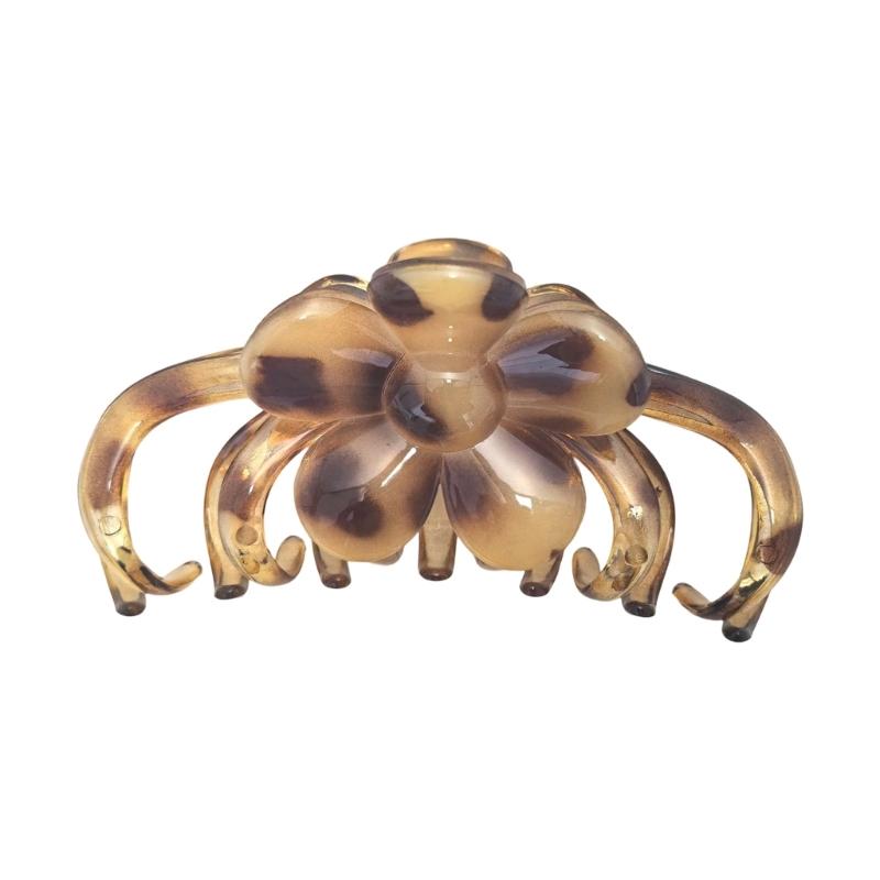 Large Leopard Print Hair Claw Clip For Long Hair Strong Grip Nonslip Jaw Clip Stylish Tortoise Shell Design Hair Accessories